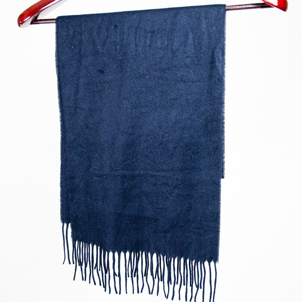 Classic Cashmere Scarf - Navy Blue -